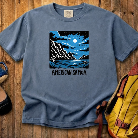 American Samoa at Night Cotton T-Shirt