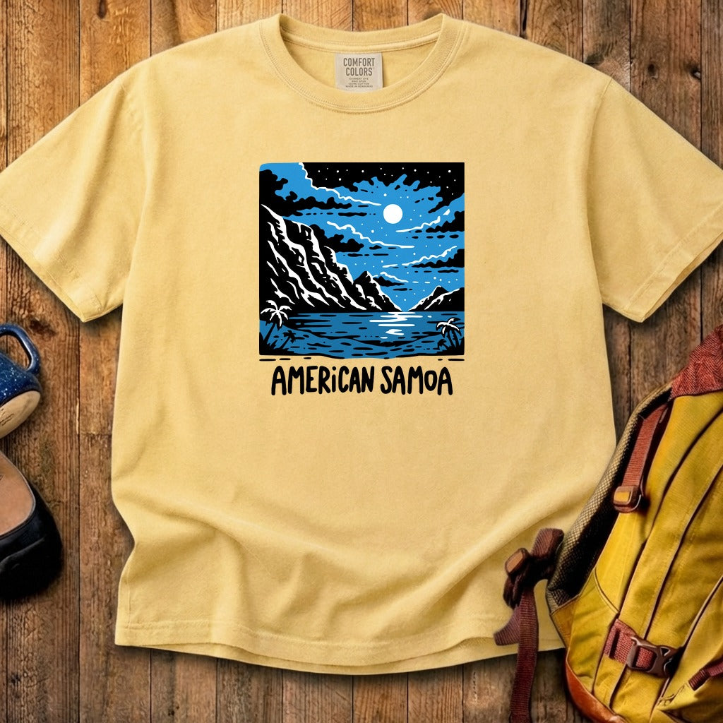 American Samoa at Night Cotton T-Shirt