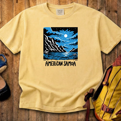 American Samoa at Night Cotton T-Shirt
