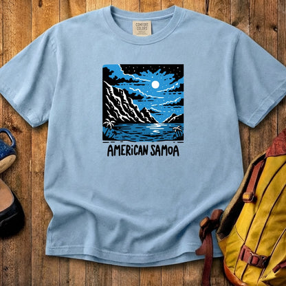 American Samoa at Night Cotton T-Shirt