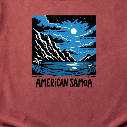 American Samoa at Night Cotton T-Shirt