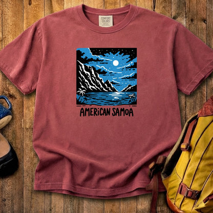 American Samoa at Night Cotton T-Shirt