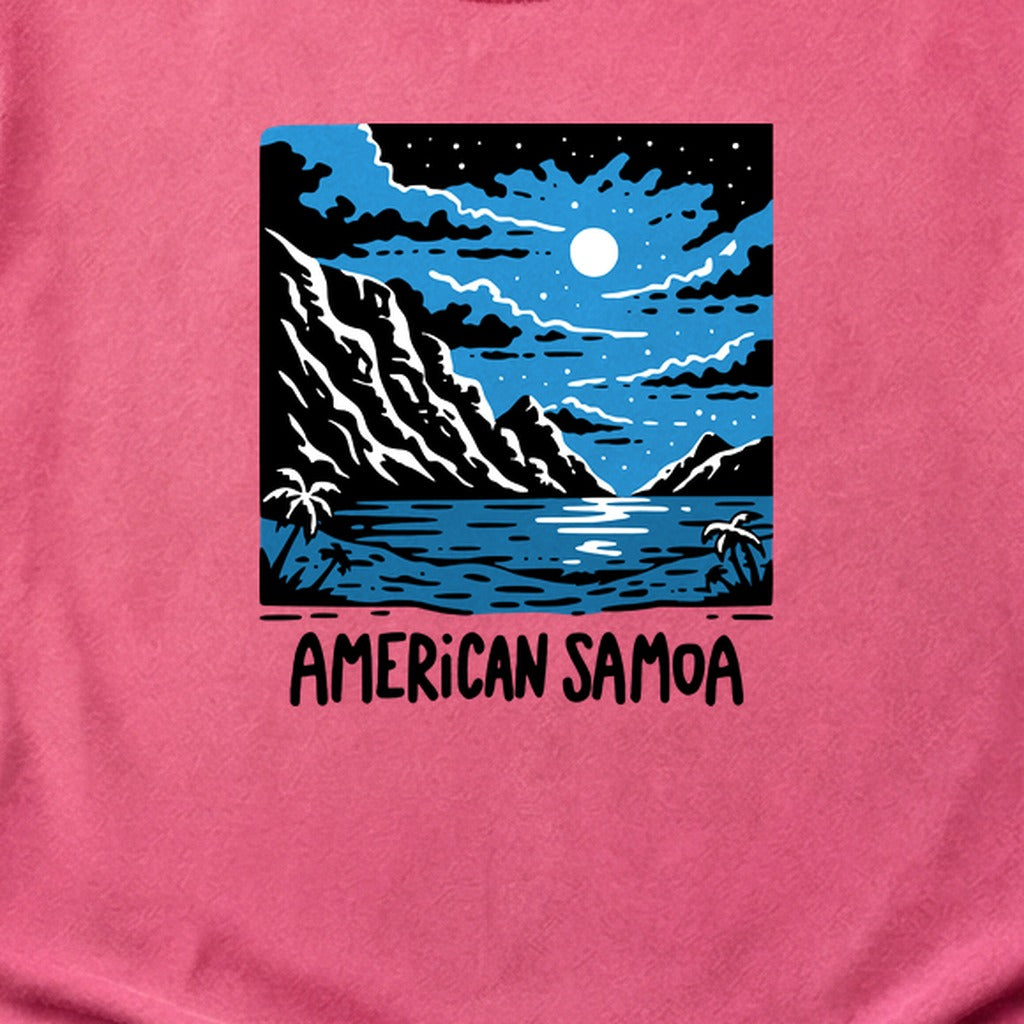 American Samoa at Night Cotton T-Shirt