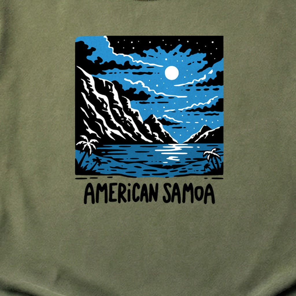 American Samoa at Night Cotton T-Shirt