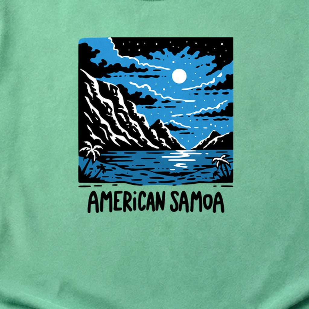 American Samoa at Night Cotton T-Shirt