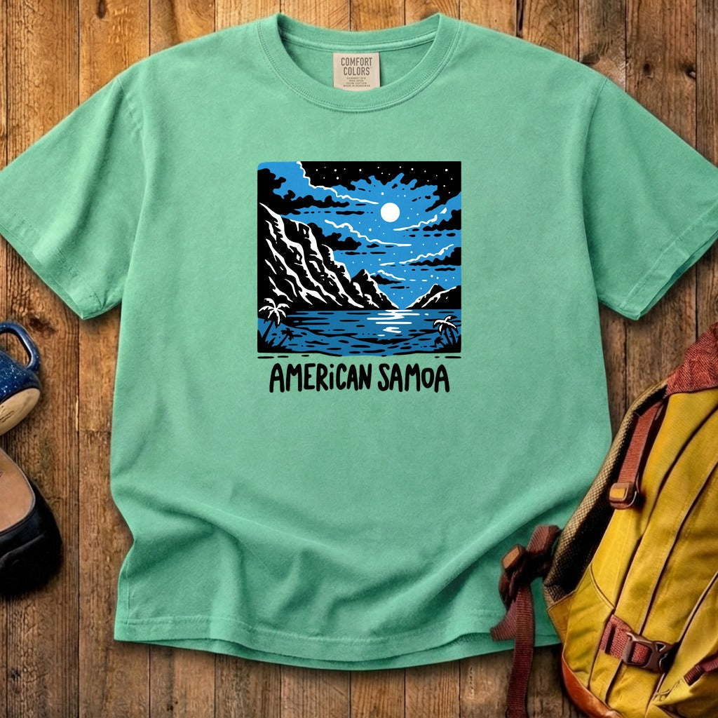 American Samoa at Night Cotton T-Shirt