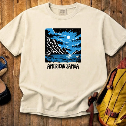 American Samoa at Night Cotton T-Shirt