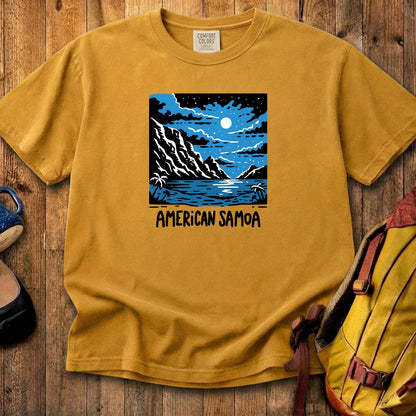 American Samoa at Night Cotton T-Shirt