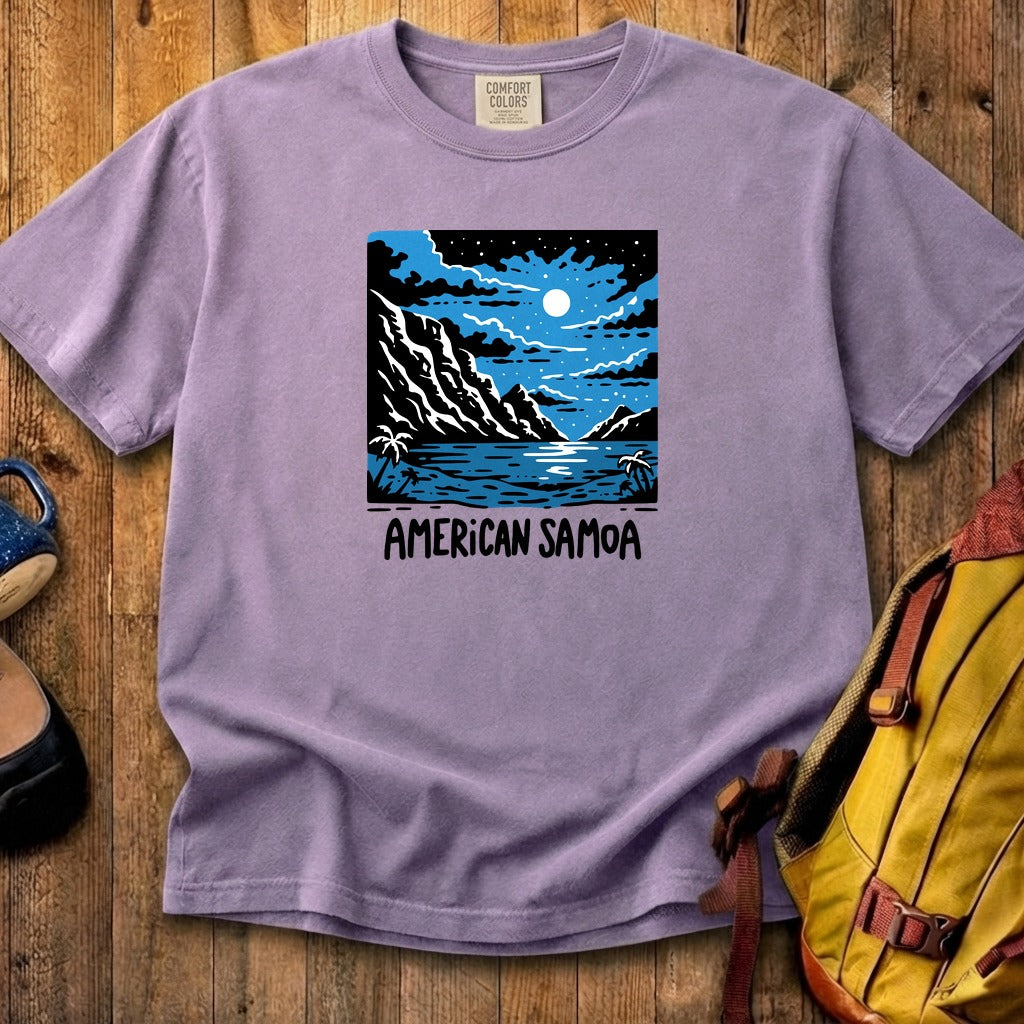 American Samoa at Night Cotton T-Shirt
