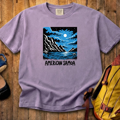 American Samoa at Night Cotton T-Shirt