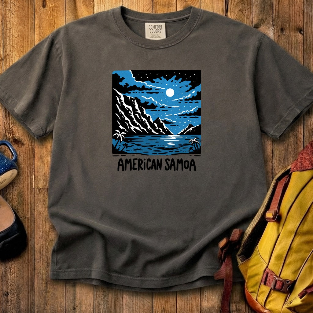 American Samoa at Night Cotton T-Shirt