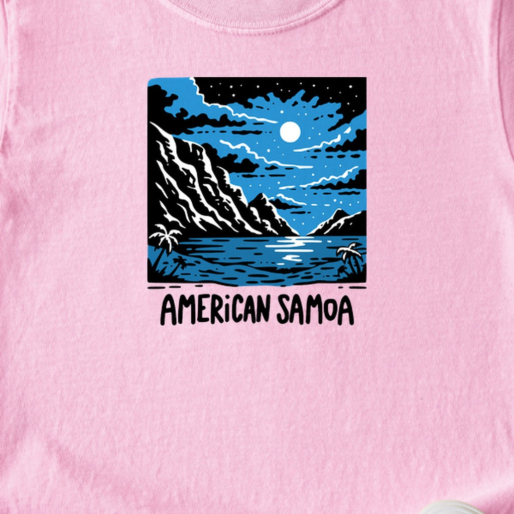 American Samoa at Night Kids Cotton T-Shirt
