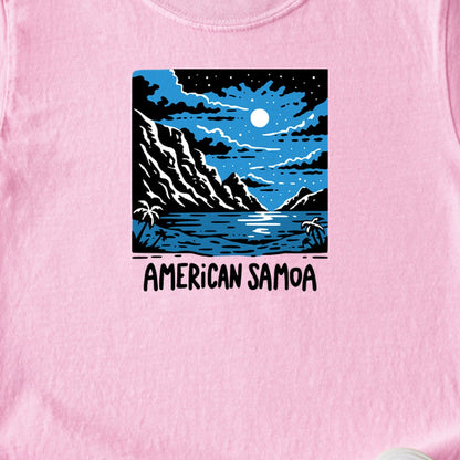 American Samoa at Night Kids Cotton T-Shirt