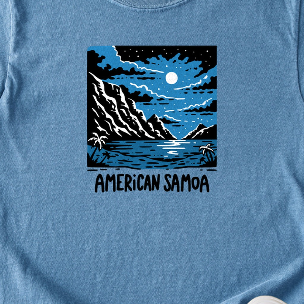American Samoa at Night Kids Cotton T-Shirt