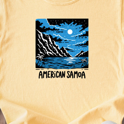 American Samoa at Night Kids Cotton T-Shirt