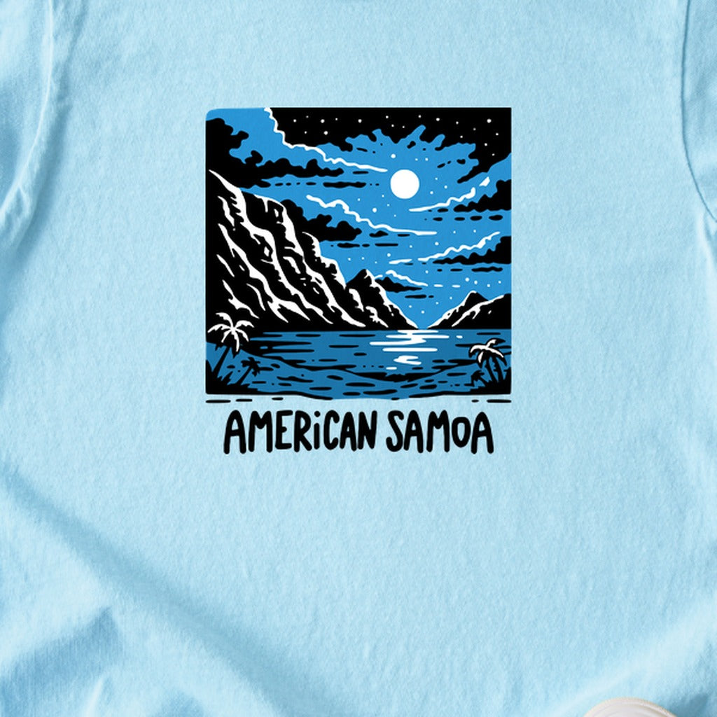 American Samoa at Night Kids Cotton T-Shirt