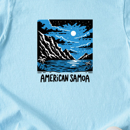 American Samoa at Night Kids Cotton T-Shirt