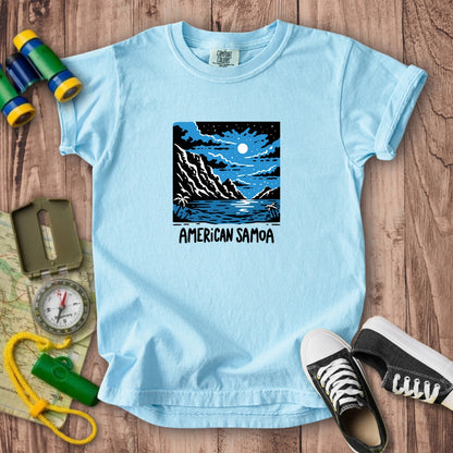 American Samoa at Night Kids Cotton T-Shirt