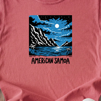 American Samoa at Night Kids Cotton T-Shirt