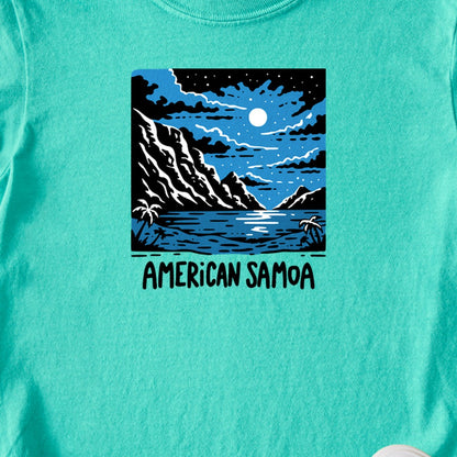American Samoa at Night Kids Cotton T-Shirt