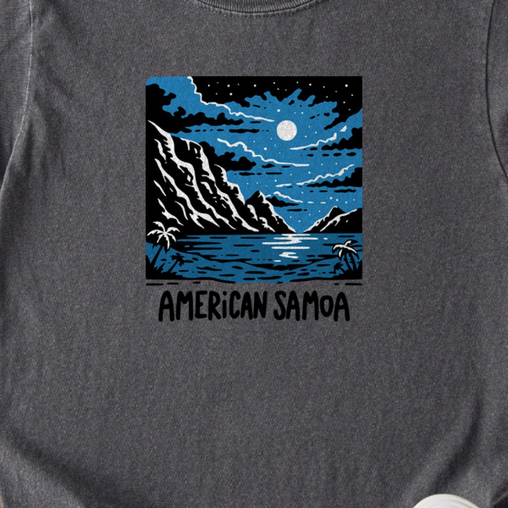 American Samoa at Night Kids Cotton T-Shirt
