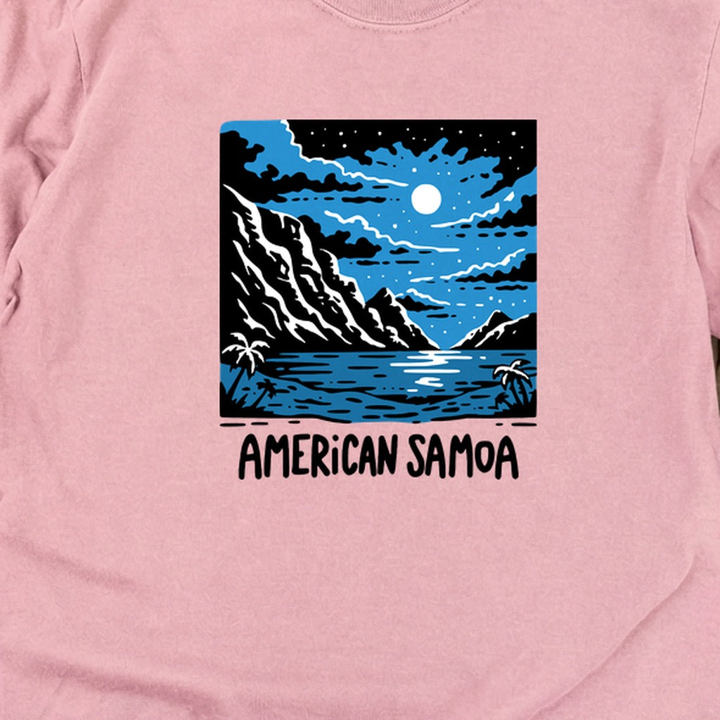 American Samoa at Night Cotton Long Sleeve