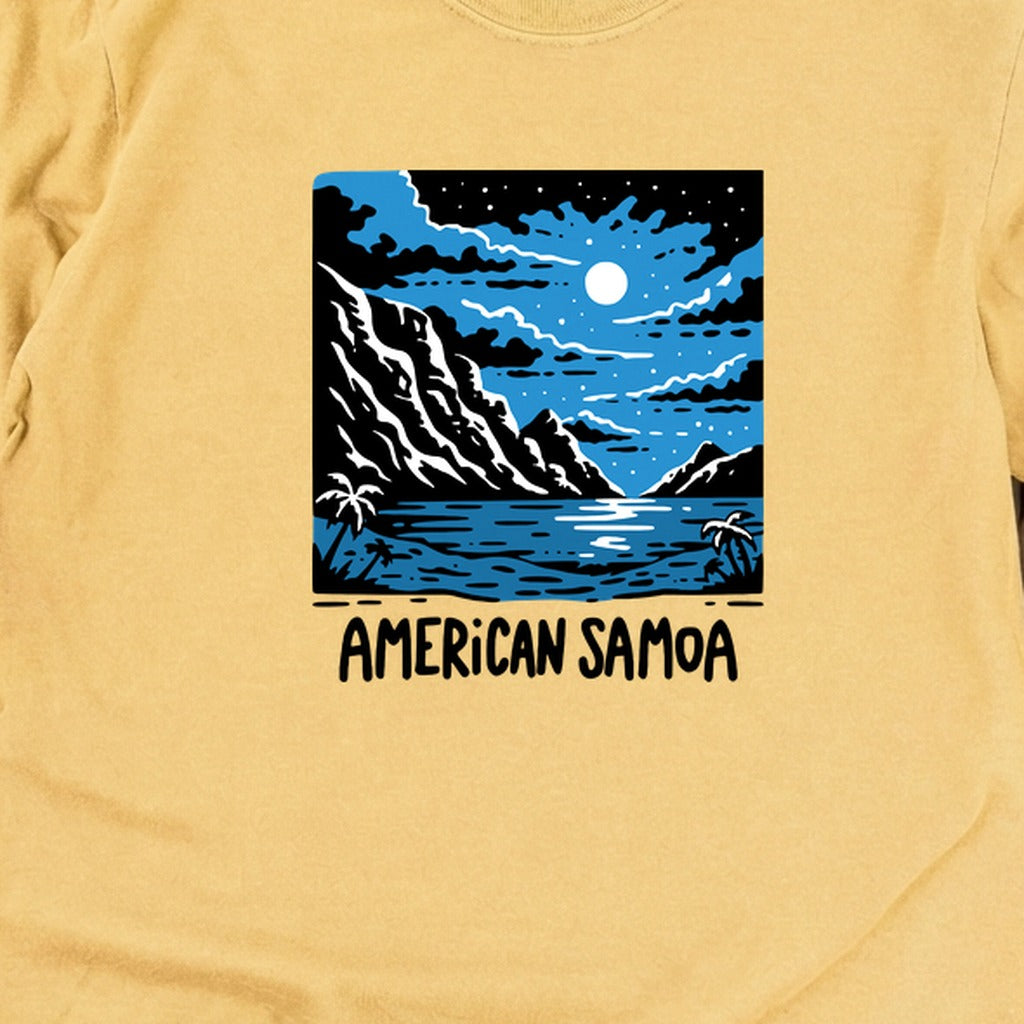 American Samoa at Night Cotton Long Sleeve