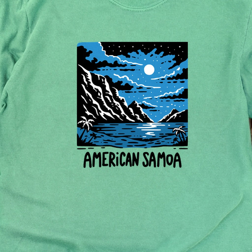 American Samoa at Night Cotton Long Sleeve