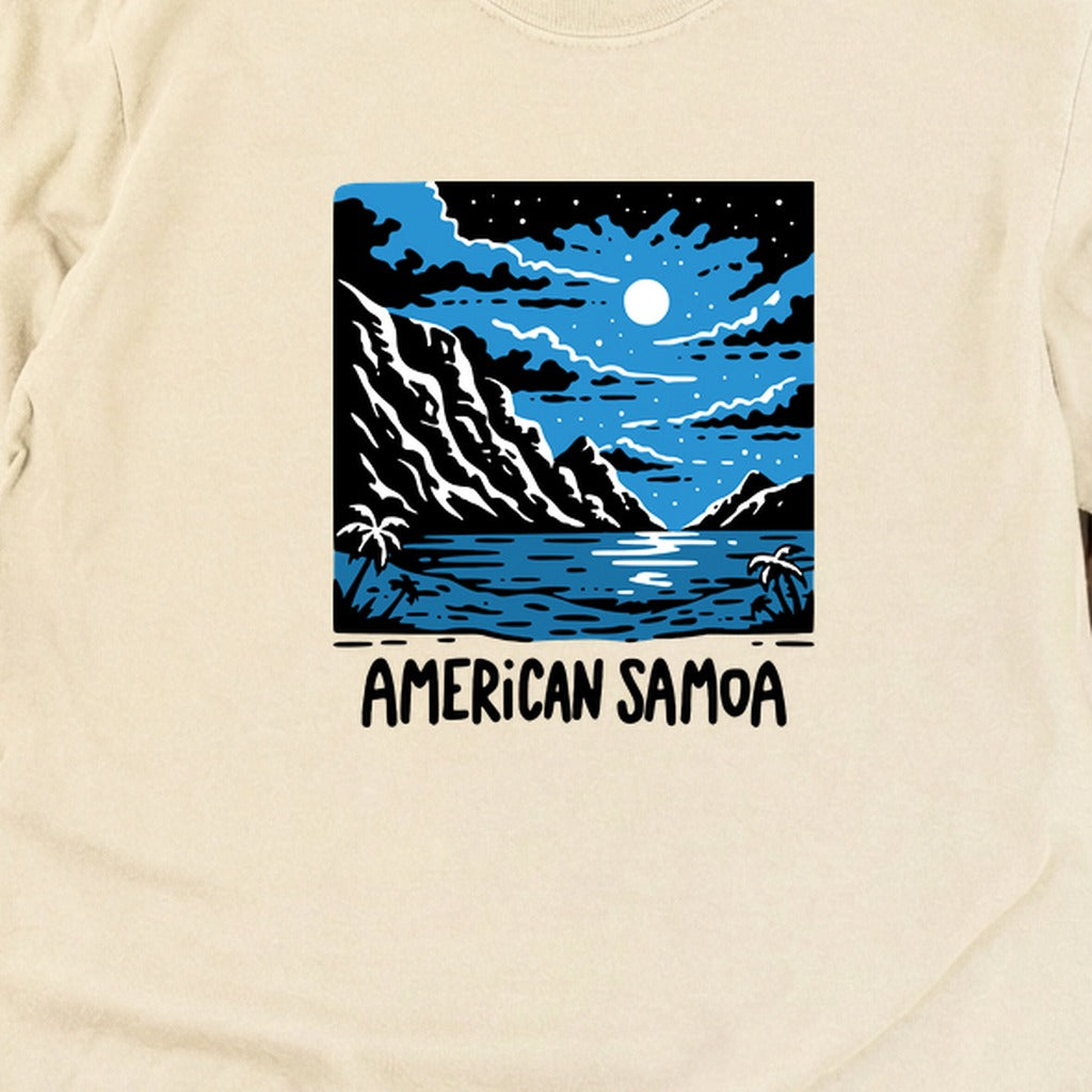 American Samoa at Night Cotton Long Sleeve