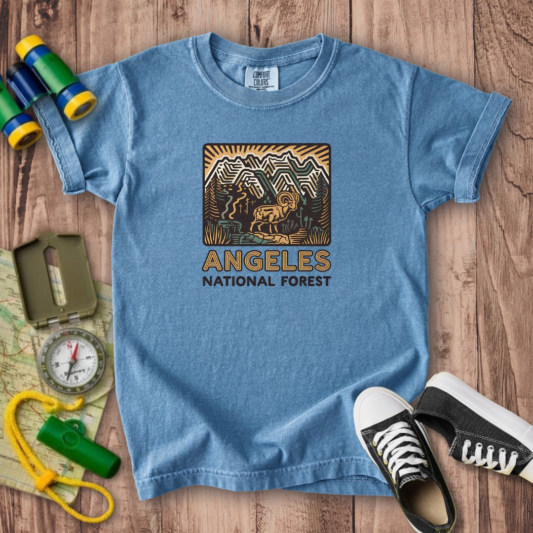 Angeles National Forest Vintage Kids Cotton T-Shirt