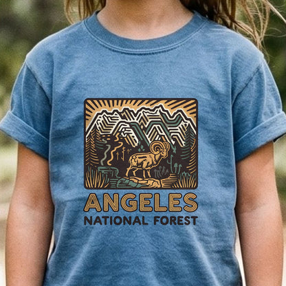 Angeles National Forest Vintage Kids Cotton T-Shirt