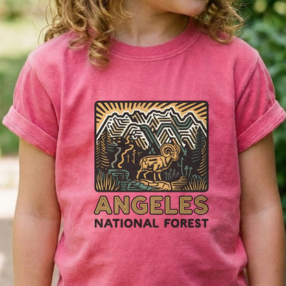 Angeles National Forest Vintage Kids Cotton T-Shirt