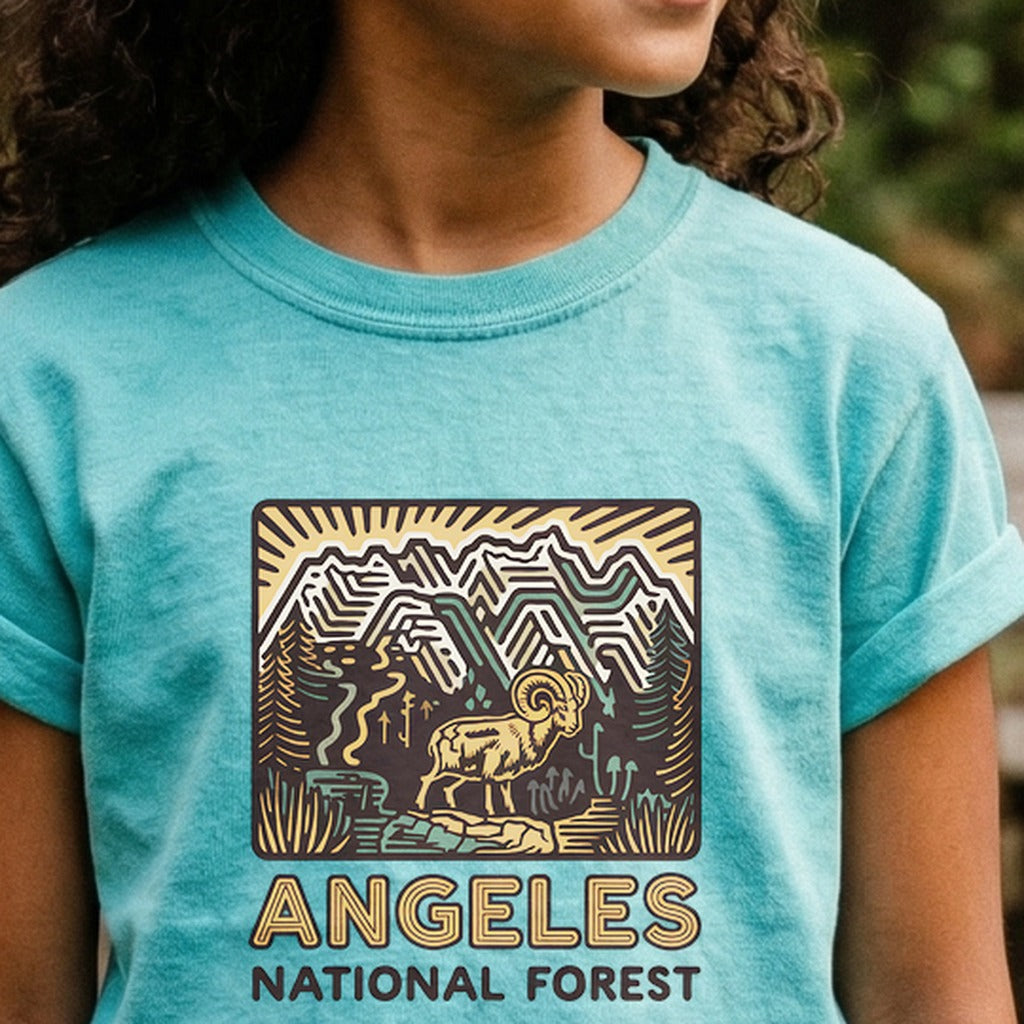 Angeles National Forest Vintage Kids Cotton T-Shirt
