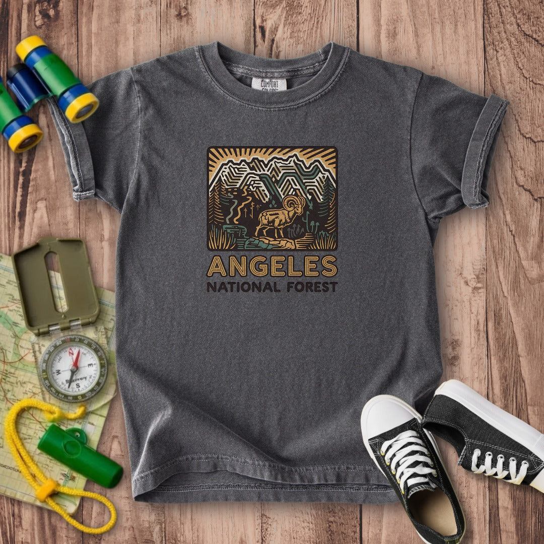 Angeles National Forest Vintage Kids Cotton T-Shirt