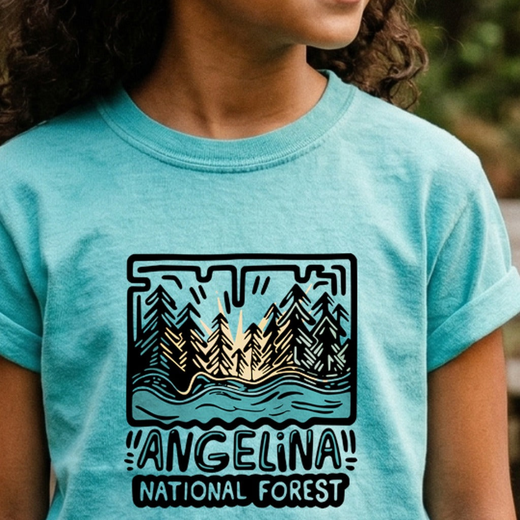 Angelina National Forest Kids Cotton T-Shirt