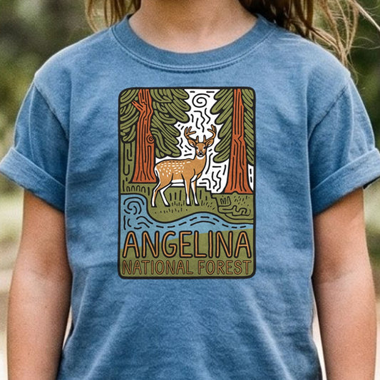 Angelina National Forest 2 Kids Cotton T-Shirt