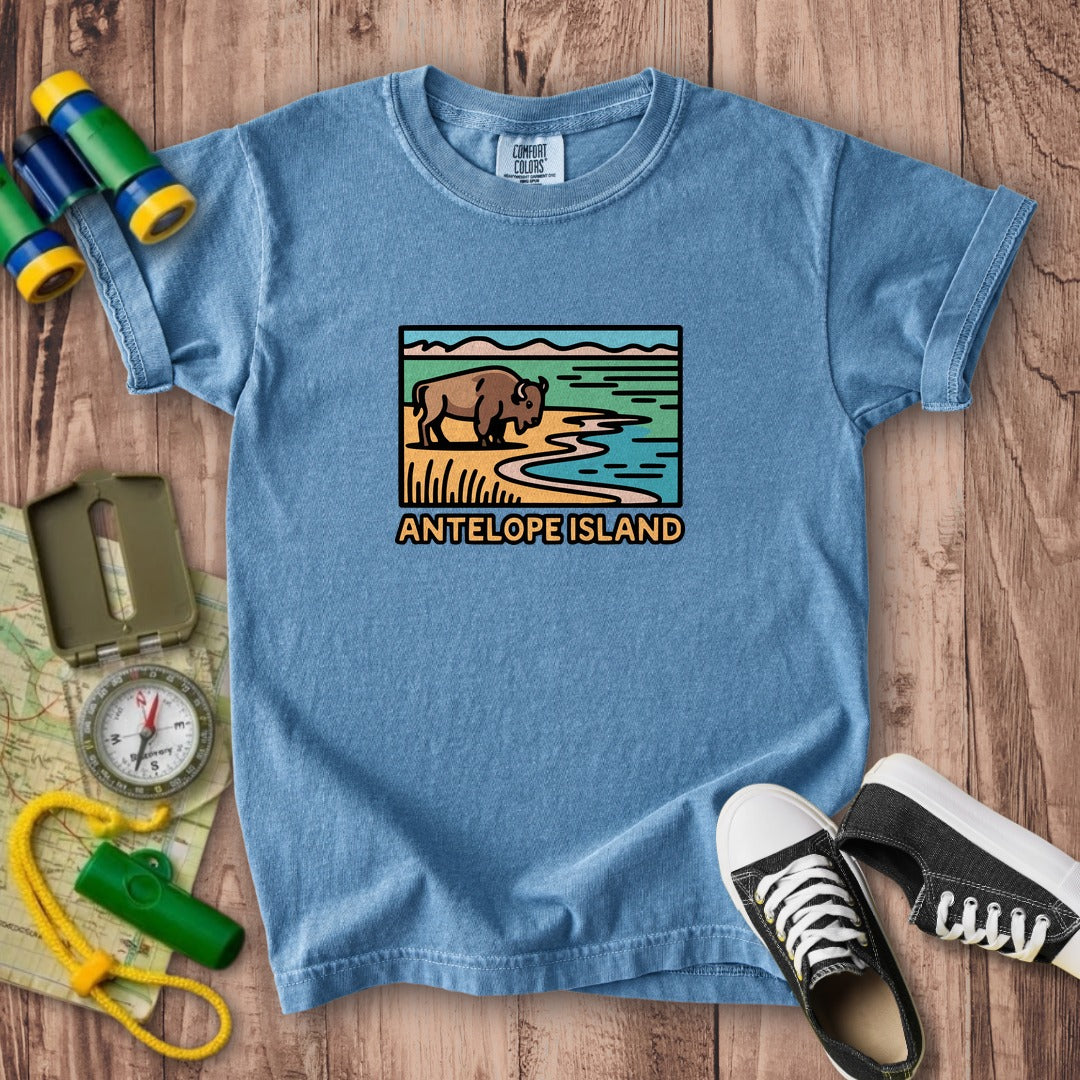 Antelope Island State Park Kids Cotton T-Shirt