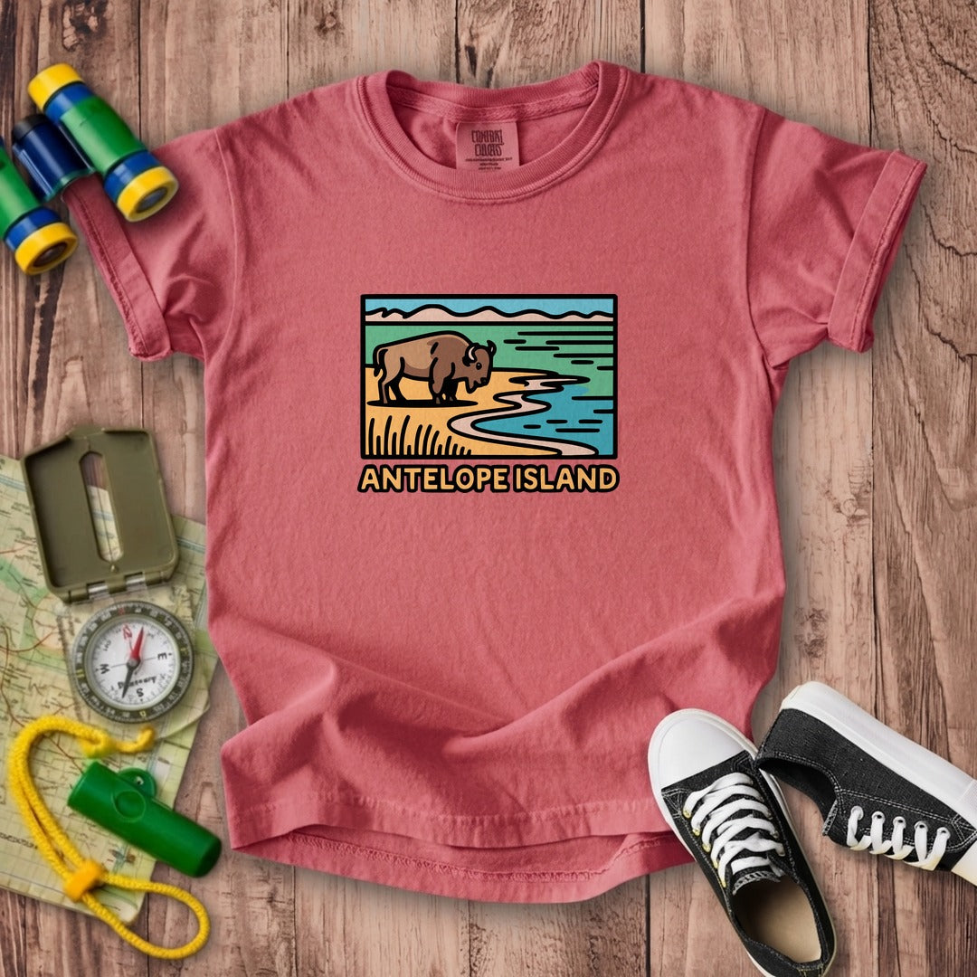 Antelope Island State Park Kids Cotton T-Shirt
