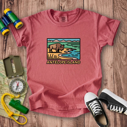Antelope Island State Park Kids Cotton T-Shirt