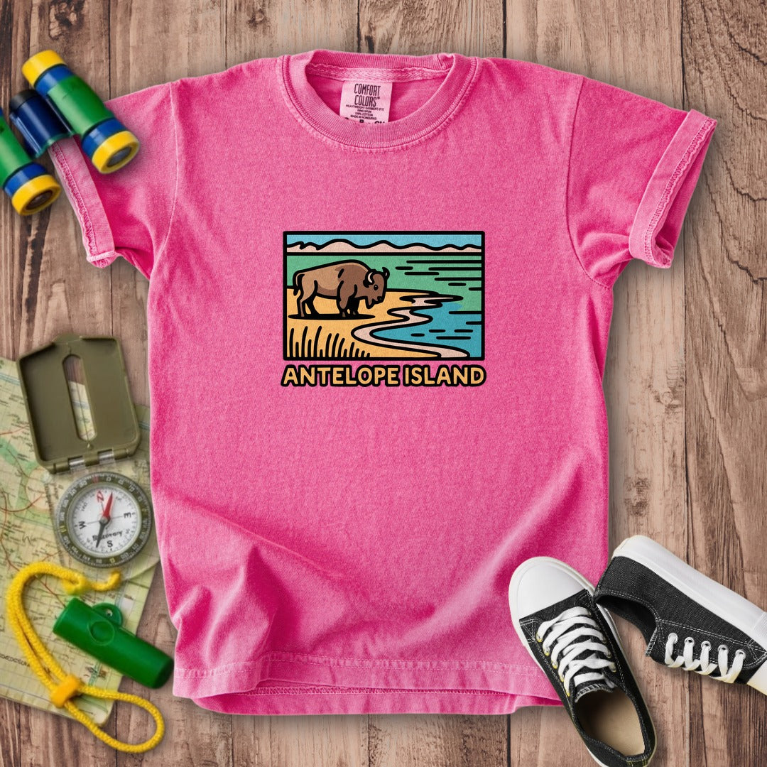 Antelope Island State Park Kids Cotton T-Shirt