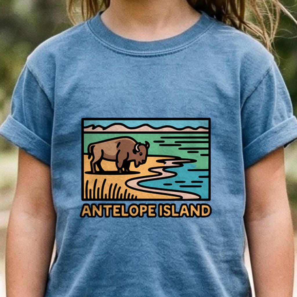 Antelope Island State Park Kids Cotton T-Shirt