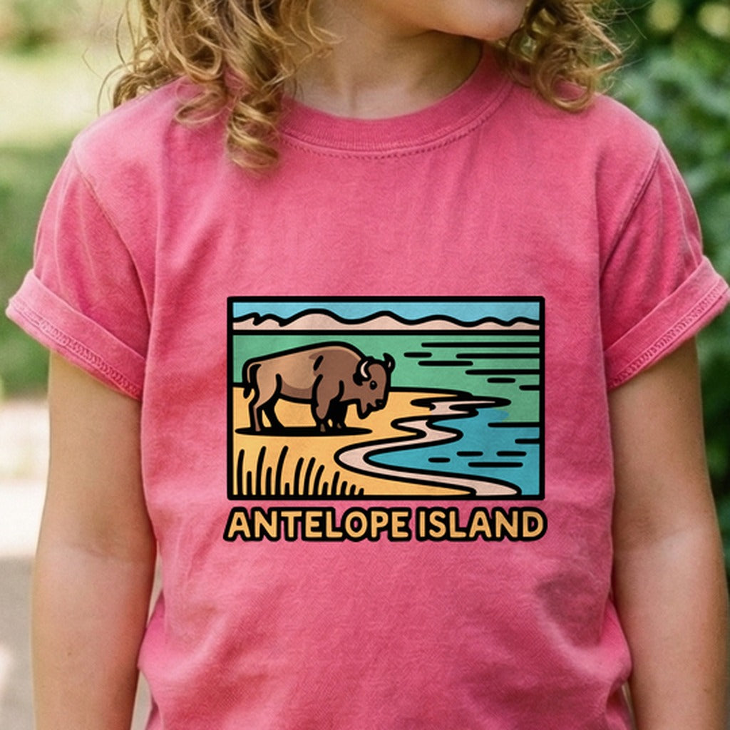 Antelope Island State Park Kids Cotton T-Shirt