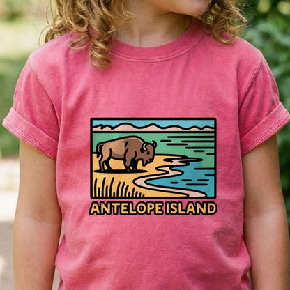 Antelope Island State Park Kids Cotton T-Shirt