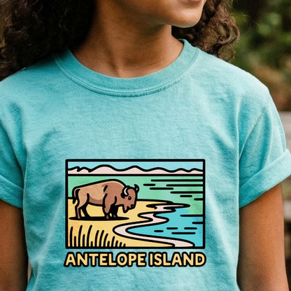 Antelope Island State Park Kids Cotton T-Shirt
