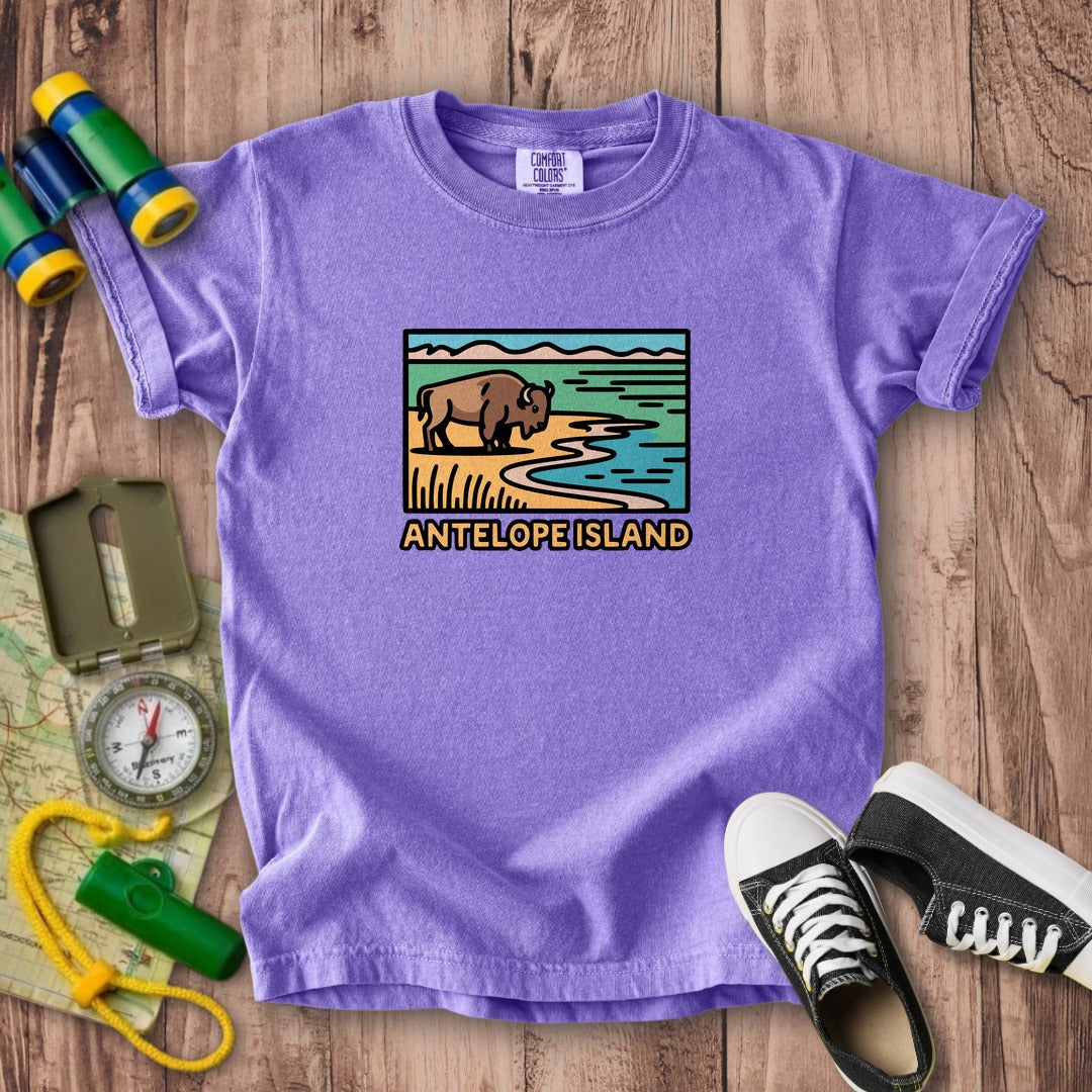 Antelope Island State Park Kids Cotton T-Shirt