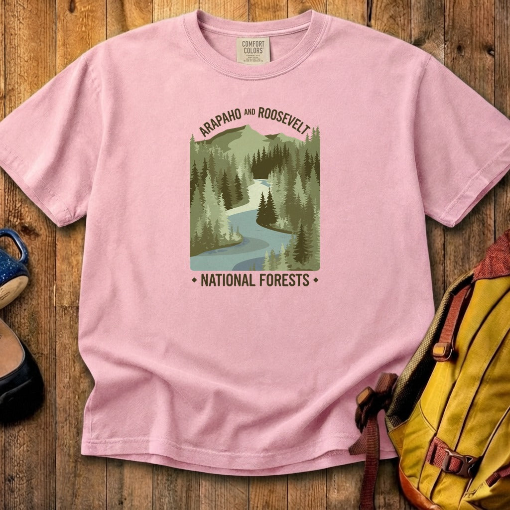 Arapaho and Roosevelt National Forests Cotton T-Shirt