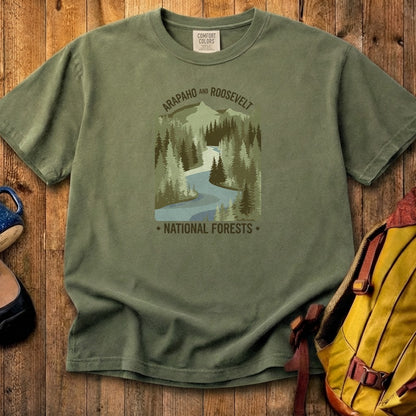 Arapaho and Roosevelt National Forests Cotton T-Shirt