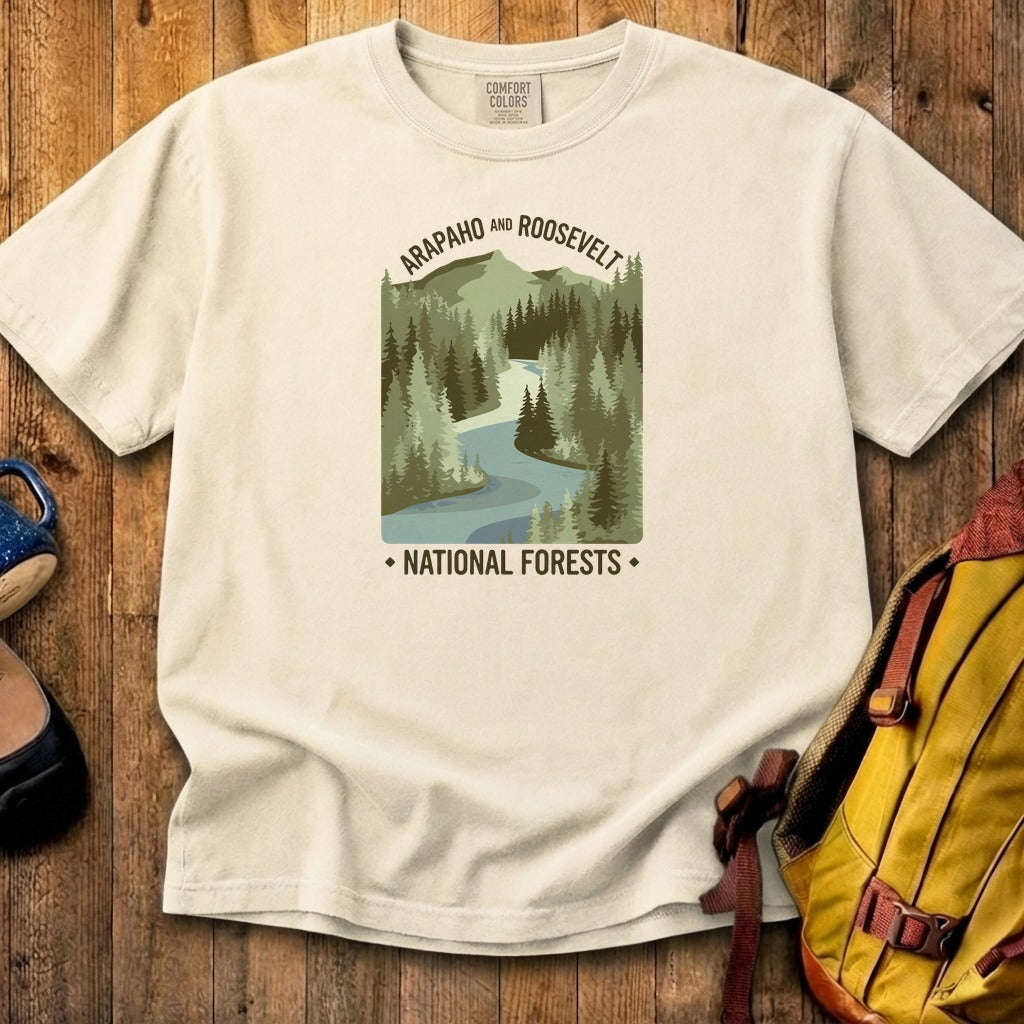 Arapaho and Roosevelt National Forests Cotton T-Shirt