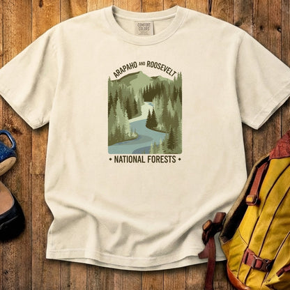 Arapaho and Roosevelt National Forests Cotton T-Shirt