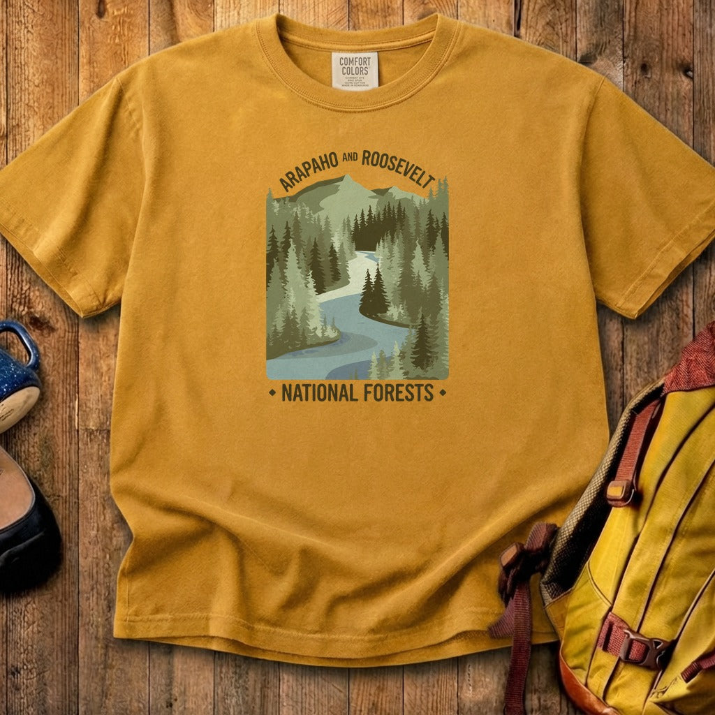 Arapaho and Roosevelt National Forests Cotton T-Shirt